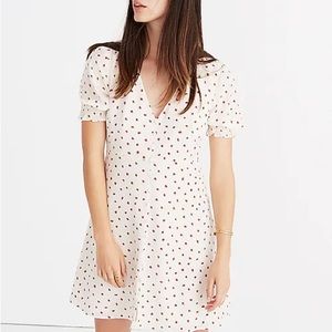 Silk Clover Button-Front Dress in Fresh Strawberries